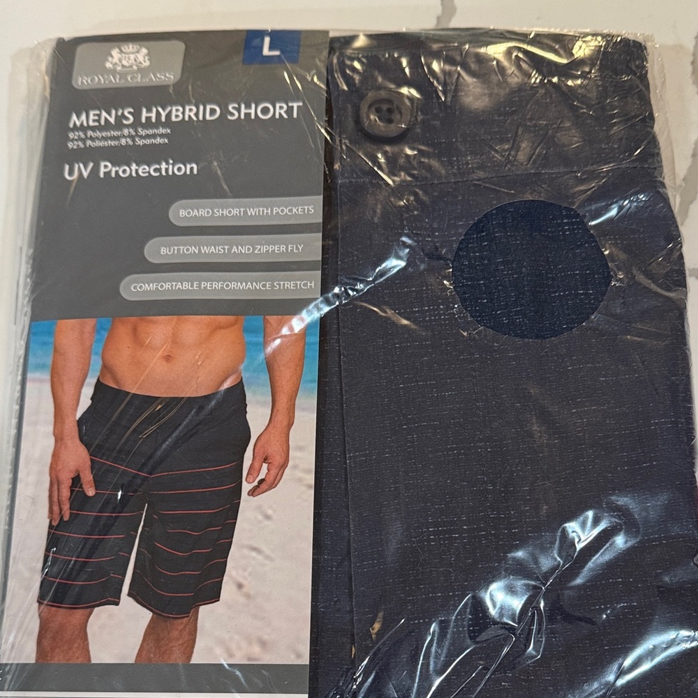 Royal Class Men's Hybrid Swim Shorts - Navy